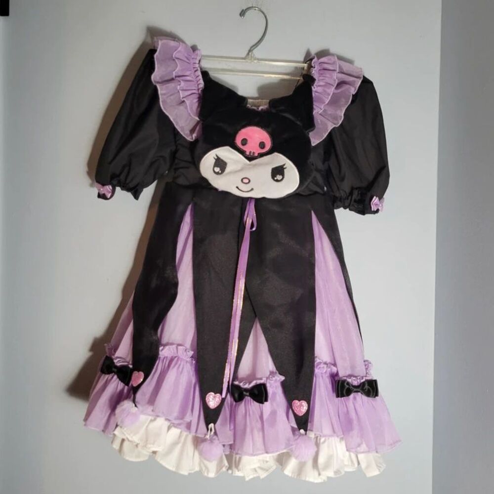 Sanrio Kuromi Girl Princess Dress Kawaii Kids Costume Halloween Dress Size 6/7